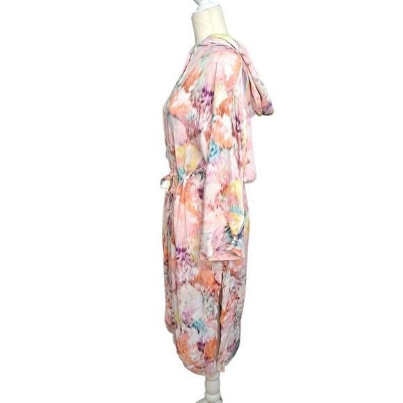 Gap Women's Watercolor Lounge Jacket Hoodie 3/4 Sleeves Oversize Small/ Medium - Picture 6 of 8